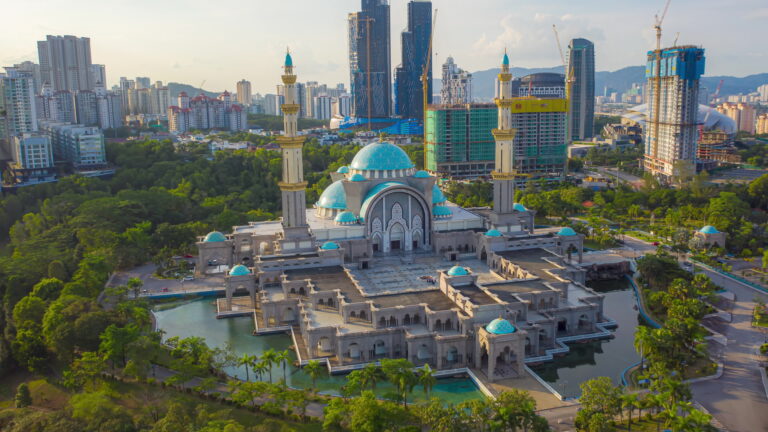the-federal-territory-mosque-or-masjid-wilayah-persekutuan-kuala-lumpur-malaysia-free-video-290454432
